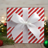 Roter und weißer Pfefferminzkaffee gestreift Geschenkpapier