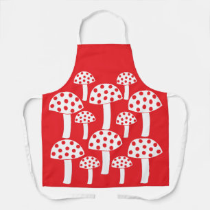 Roter und Weißer Pilz Schürze