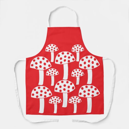 Roter und Weißer Pilz Schürze (Vorderseite)