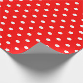 Roter und weißer Polka-Dot Geschenkpapier (Ecke)