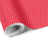 Roter und weißer Polka-Dot Geschenkpapier (Rolleneckpunkt)