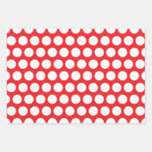 Roter und weißer Polka-Dot Geschenkpapier Set (Vorderseite)
