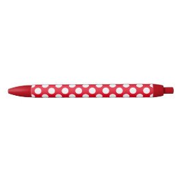 Roter und weißer Polka-Dot Kugelschreiber