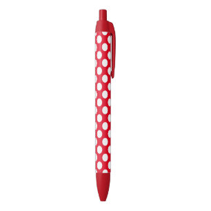 Roter und weißer Polka-Dot Kugelschreiber