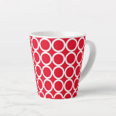 Roter und weißer Polka-Dot Milchtasse (Rechte Ecke)