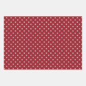 Roter und weißer Polka Dot und gestreifte Weihnach Geschenkpapier Set (Vorderseite)