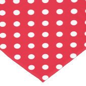 Roter und weißer Polka-Punkttisch Kurzer Tischläufer (Ecke)