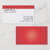 Roter und weißer Punkt-Himmel Visitenkarte (Vorne/Hinten)