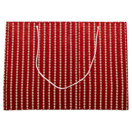 Roter und Weißer Samt-Look Große Geschenktüte