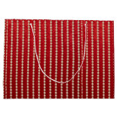 Roter und Weißer Samt-Look Große Geschenktüte (Rückseite)