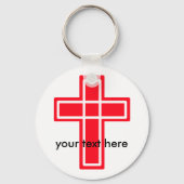 Roter und weißer Schlüsselanhänger (Vorderseite)