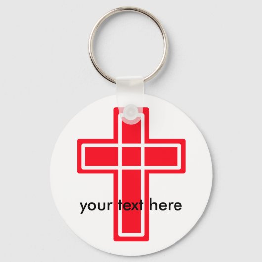 Roter und weißer Schlüsselanhänger (Vorderseite)