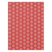 Roter und weißer Schneeflockemuster Tischdecke (Vorderseite)