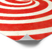 Roter und weißer Schwindel Candy Swirl Poster (Ecke)