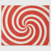 Roter und weißer schwindliger Süßigkeits-Strudel Geschenkpapier (Flach)