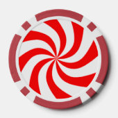 Roter und weißer Spiraldruck Pokerchips (Rückseite)