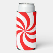 Roter und weißer Spiraldruck Selters Dosenkühler (Seltzer Rückseite)