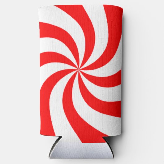 Roter und weißer Spiraldruck Selters Dosenkühler (Vorderseite)
