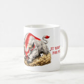 Roter und Weißer Stier Kaffeetasse (VorderseiteRechts)