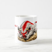Roter und Weißer Stier Kaffeetasse (Mittel)
