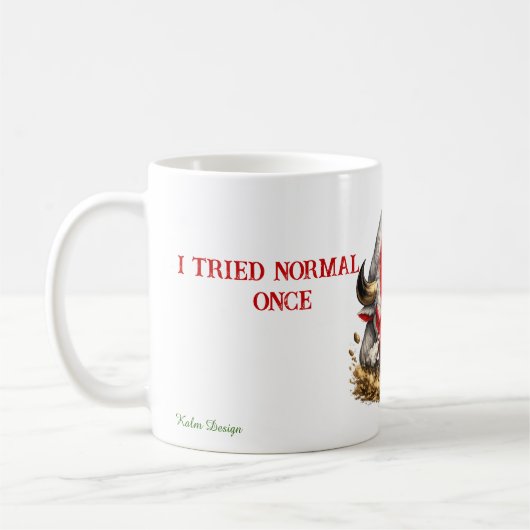 Roter und Weißer Stier Kaffeetasse (Links)