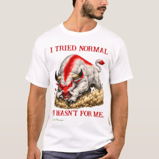 Roter und Weißer Stier T-Shirt