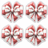 Roter und weißer Streifen Aufkleber (Vorderseite)