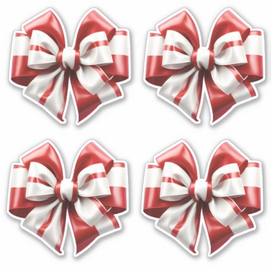 Roter und weißer Streifen Aufkleber (Vorderseite)