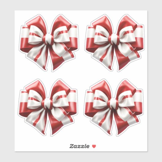 Roter und weißer Streifen Aufkleber (Blatt)