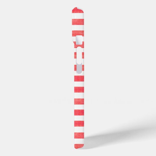 Roter und weißer Streifen Case-Mate iPhone Hülle (Rückseite / Links)