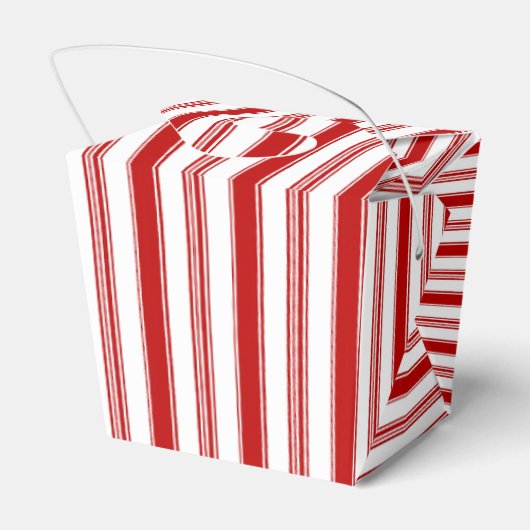 Roter und weißer Streifen Geschenkschachtel (Rückseite)