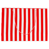 Roter und weißer Streifen Große Geschenktüte (Rückseite)
