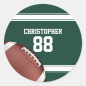 Roter und weißer Streifen Jersey Grid Eisen Fußbal Runder Aufkleber (Vorderseite)