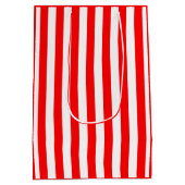 Roter und weißer Streifen Mittlere Geschenktüte (Rückseite)
