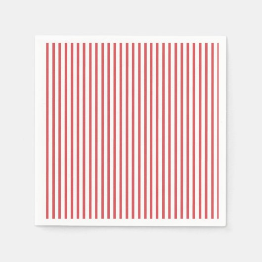 Roter und weißer Streifen Serviette (Vorderseite)