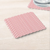 Roter und weißer Streifen Untersetzer (angewinkelt)