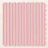 Roter und weißer Streifen Untersetzer (Vorderseite)