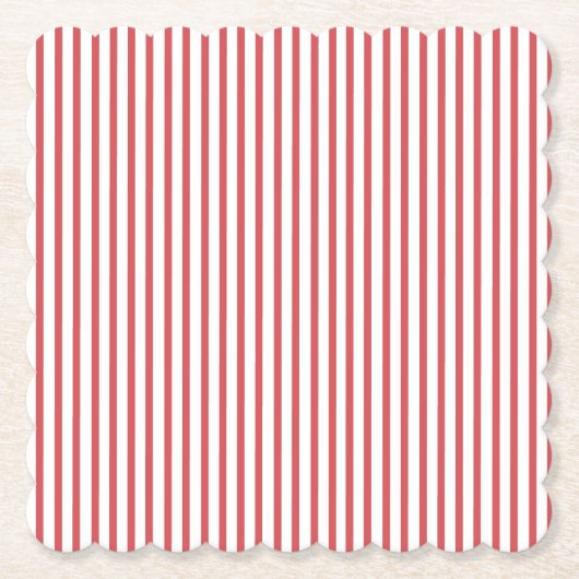 Roter und weißer Streifen Untersetzer (Vorderseite)