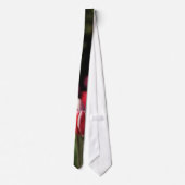 Roter und weißer Tulip Krawatte (Rückseite)