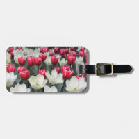 Roter und weißer Tulpe-Gepäck-Umbau personalisiert