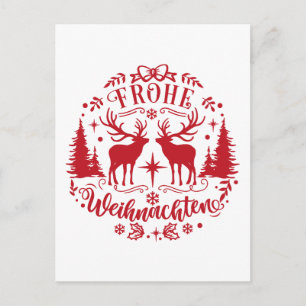 Roter und Weißer Weihnachten Postkarte