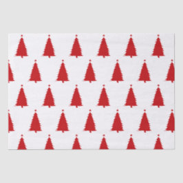 Roter und weißer Weihnachtsbaum Seidenpapier