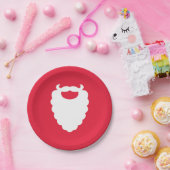 Roter und weißer Weihnachtsmann Moderner Urlaub Pappteller (Party)