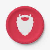 Roter und weißer Weihnachtsmann Moderner Urlaub Pappteller (Vorderseite)