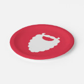 Roter und weißer Weihnachtsmann Moderner Urlaub Pappteller (Schrägansicht)