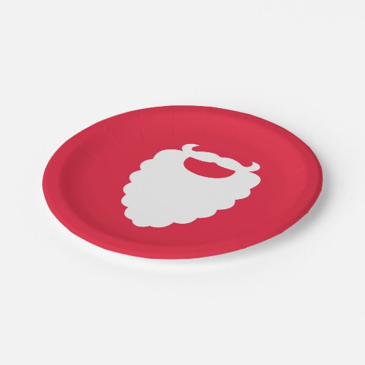 Roter und weißer Weihnachtsmann Moderner Urlaub Pappteller (Schrägansicht)