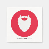 Roter und weißer Weihnachtsmann Moderner Urlaub Serviette (Vorderseite)