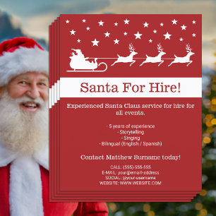 Roter und weißer Weihnachtsschlitten - Weihnachtsm Flyer