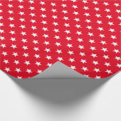 Roter und weißer Weihnachtsstern drucken glänzend  Geschenkpapier (Ecke)