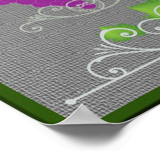 Roter und weißer Wein auf beiden Wegen schwingen Poster (Ecke)